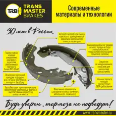 Тормозные колодки дисковые TRANSMASTER TH116