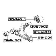 Рычаг подвески FEBEST 1024-J300RH