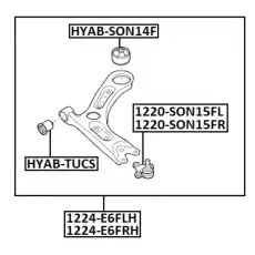 Рычаг подвески FEBEST 1224-E6FRH
