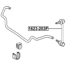 Тяга стабилизатора FEBEST 1623-203F