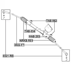 Рулевая тяга FEBEST 3022-F7