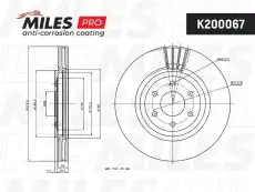 Тормозной диск MILES K200067