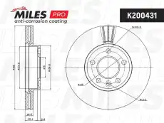 Тормозной диск MILES K200431