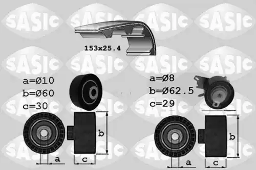 Комплект ГРМ 1750028 SASIC