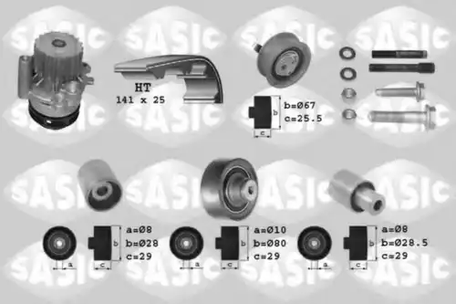 ремкомплект ГРМ с помпой Audi 3906002 SASIC