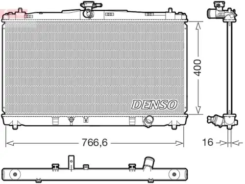 Радиатор системы охлаждения двигателя DENSO DRM50144