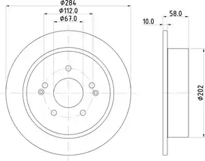 Тормозной диск PCD23502 DON