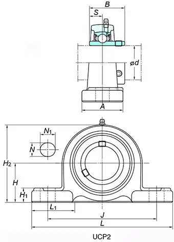 Подшипниковый узел UCP 216 KOYO