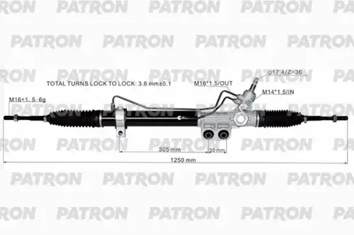Рулевая рейка PATRON PSG3127
