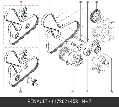 поликлиновой ремень 117202145R RENAULT