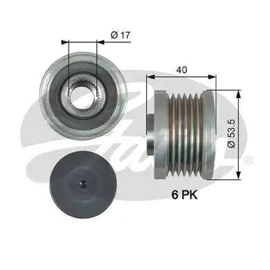 шкив генератора!\ Nissan Qashqai 2.0 07>