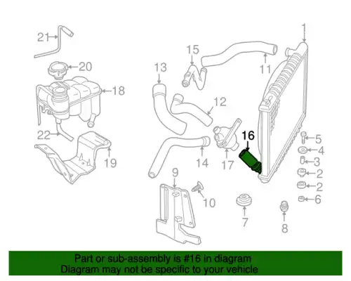 Шланг радиатора PCH115480 LAND ROVER