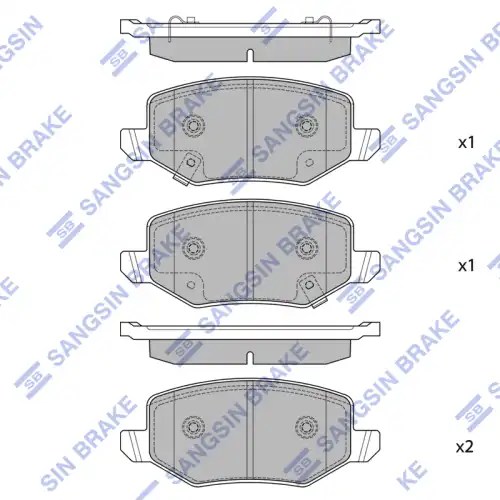 Тормозные колодки дисковые SANGSIN SP2933