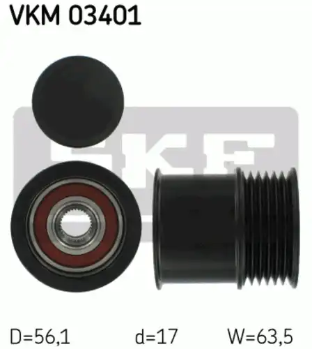 шкив генератора Saab VKM03401 SKF