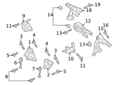 подушка двигателя PAB19937210 VAG