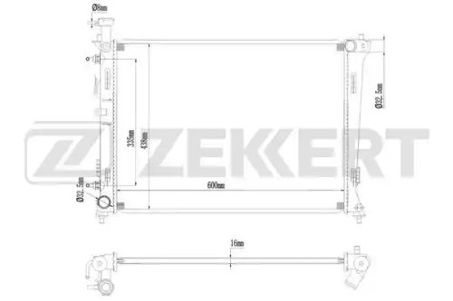 Радиатор системы охлаждения двигателя ZEKKERT MK-1272