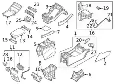 ПОДЛОКОТНИК КОНСОЛИ САЛОНА 84660S1AA0NNB MOBIS