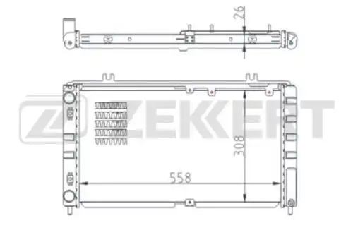Радиатор системы охлаждения двигателя ZEKKERT MK-1141