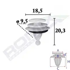 Креп жный элемент клипса C70676 ROMIX