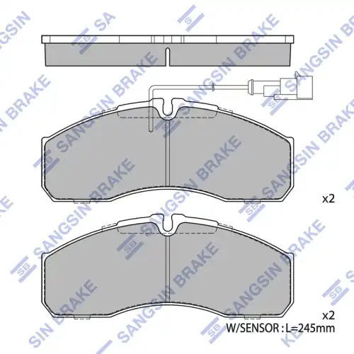 Тормозные колодки дисковые SANGSIN SP4416A
