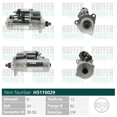 Стартер HOFFER H5110029