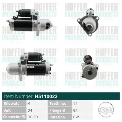 Стартер HOFFER H5110022