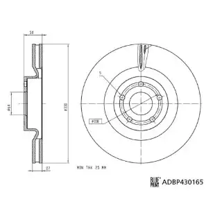 Тормозной диск ADBP430165 BLUE PRINT