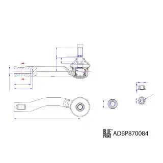 Рулевой наконечник BLUE PRINT ADBP870084