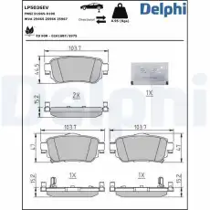 Тормозные колодки дисковые DELPHI LP5036EV