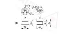 ролик натяжной ГРМ Opel 641439 AUTEX