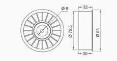ролик обводной ГРМ Ren 651250 AUTEX