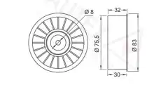 ролик обводной ГРМ Ren 651250 AUTEX