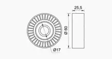 ролик обводной генератора Ren 651064 AUTEX