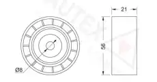 ролик обводной Ren 651242 AUTEX