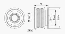 шкив генератора MB 622071 AUTEX