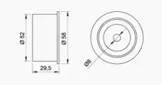 ролик обводной ГРМ Opel 651451 AUTEX
