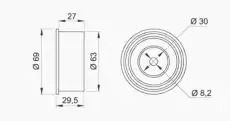 ролик обводной ГРМ Opel 651457 AUTEX