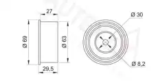 ролик обводной ГРМ Opel 651457 AUTEX
