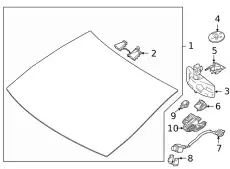 Windshield !Front \23 MB E 350 2.0L L4 213 670 32 03