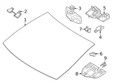 Windshield !Front \MB 223 670 64 01