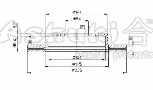 Тормозной диск ASHUKI 0990-4402