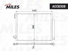 Радиатор кондиционера (конденсатор) MILES ACCB308