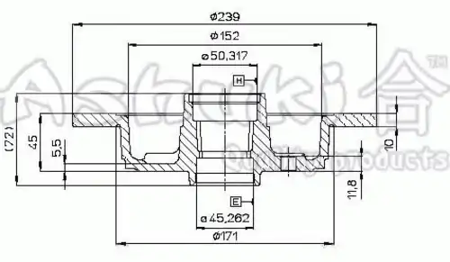 Тормозной диск ASHUKI 0993-1004