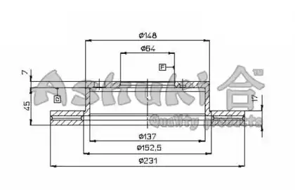 Тормозной диск ASHUKI 0990-4008