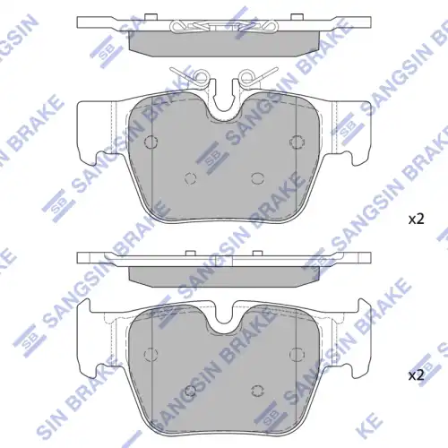 Тормозные колодки дисковые задняя ось SANGSIN SP4543