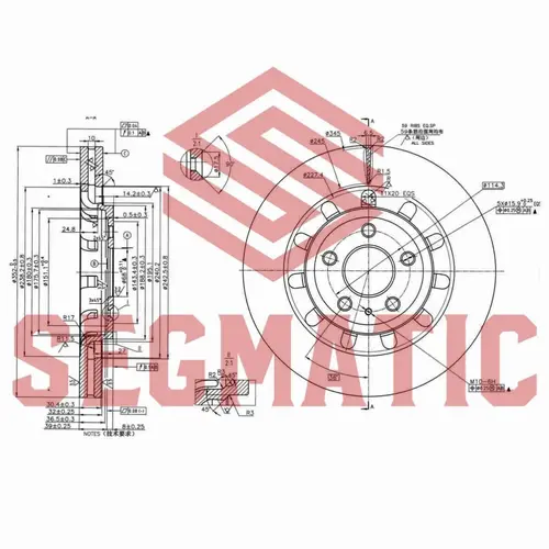 Тормозной диск SEGMATIC SBD30093302