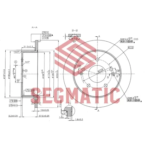 Тормозной диск SEGMATIC SBD30093308
