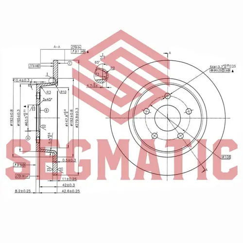 Тормозной диск SEGMATIC SBD30093321
