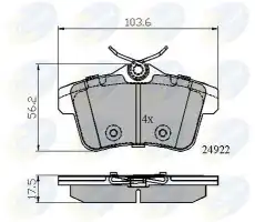 Тормозные колодки дисковые COMLINE CBP02045