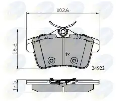 Тормозные колодки дисковые COMLINE CBP02045